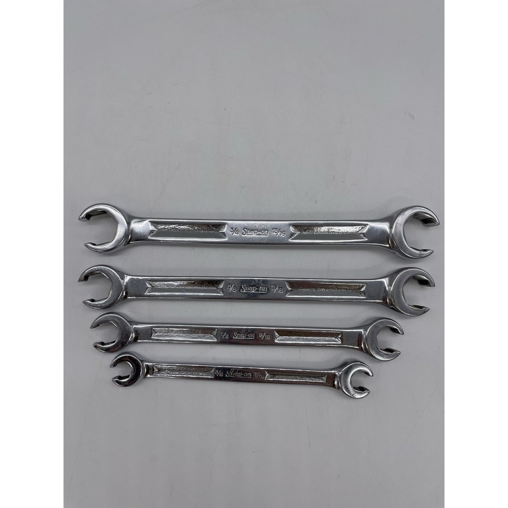 Snap-on USA 4 Piece RXH Series SAE 3/8" to 13/16" Dual Head Flare Nut Wrench Set